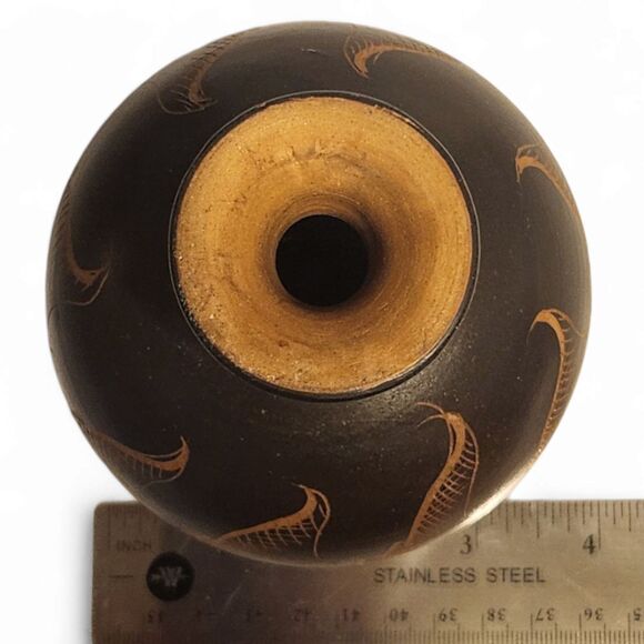 Vintage Studio Pottery Vase Signed Antonia da Giulia Sgraffito MCM Decor - Picture 8 of 9